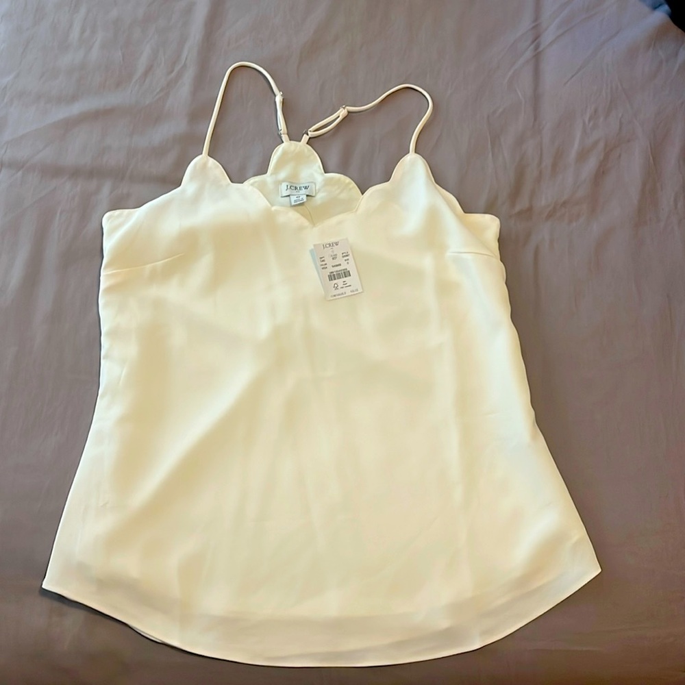 JCrew cream colored cami tank size 0